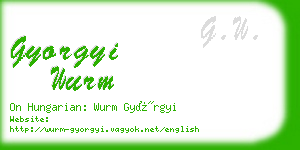 gyorgyi wurm business card